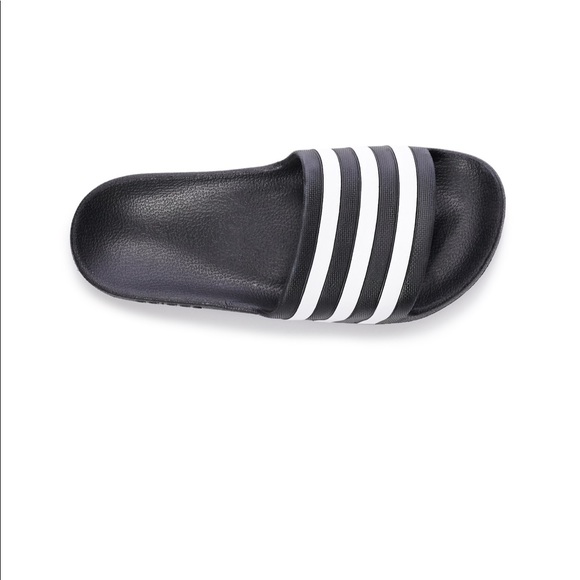 Adidas Adilette Aqua Black & White Slides New - Picture 5 of 7